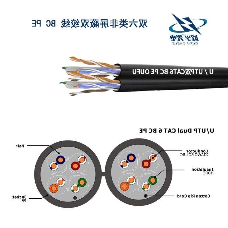 广安市U/UTP6类双4对非屏蔽室外电缆(23AWG)