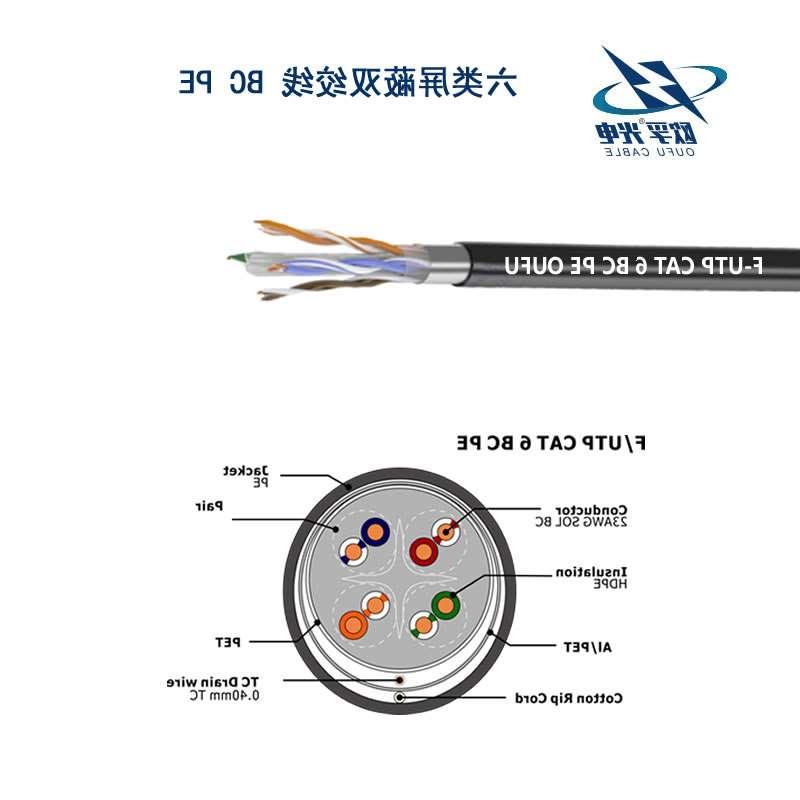 广安市F/UTP6类4对屏蔽室外电缆(23AWG)
