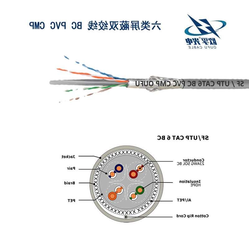 广安市SF/UTP 6类4对双屏蔽电缆(23AWG)