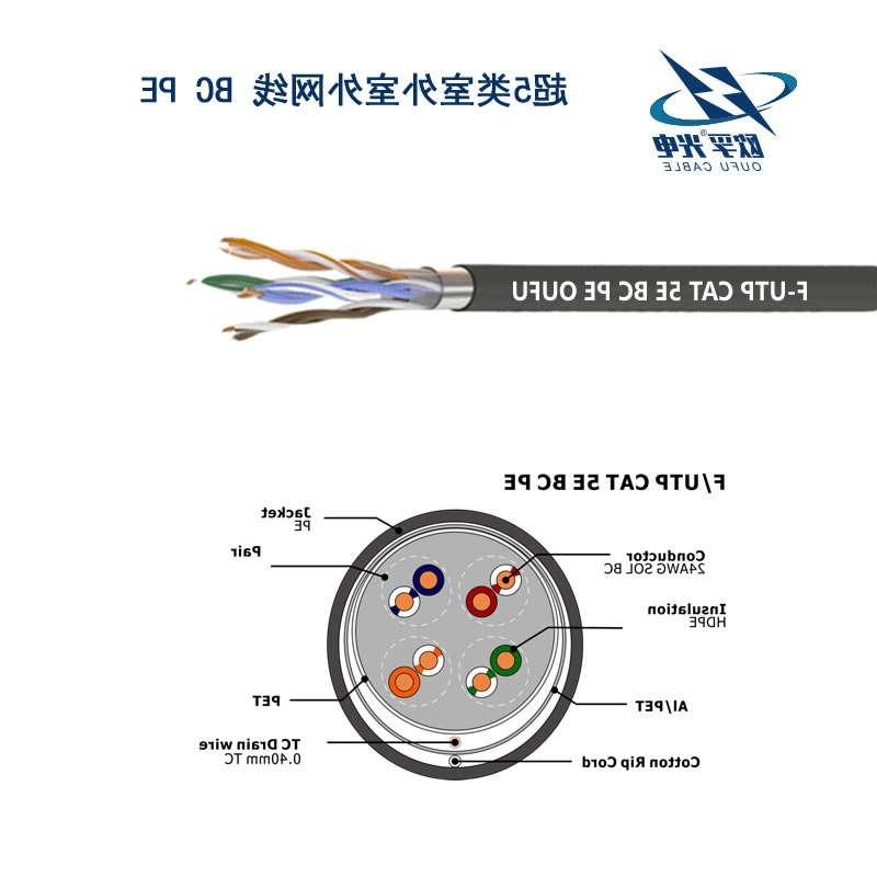 东营市F/UTP超五类4对屏蔽室外电缆(24AWG)